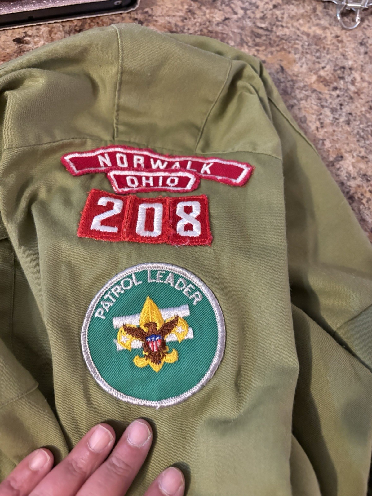 VTG Boy Scout Lot. Shirt, Handkerchief & Den Mother Hat. Norwalk Ohio Patrol