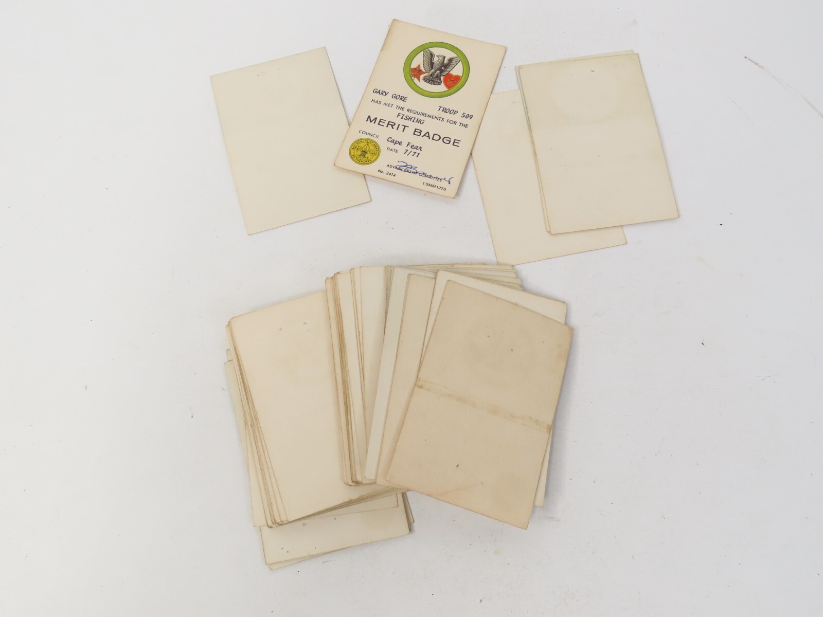 Boy Scout Merit Badge Cape Fear 1970’s 72 Cards