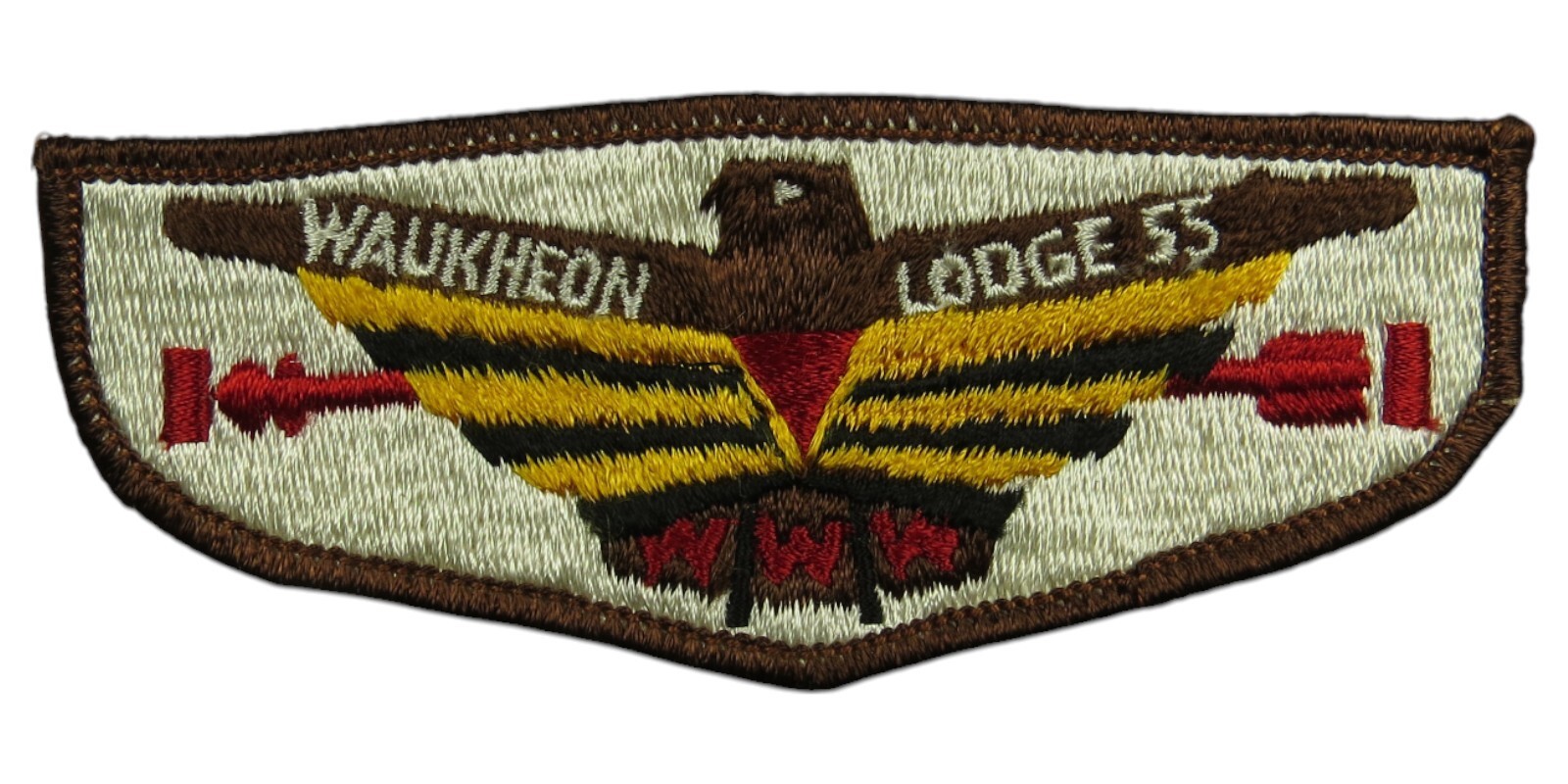 Waukheon Lodge 55 Piankeshaw Council IL Flap BRN Bdr (NE 1902)