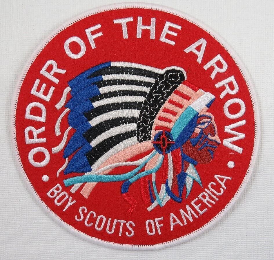OA 6″ Round Jacket Patch Chief RED Felt BKGRD Private Issue [OAX-13]