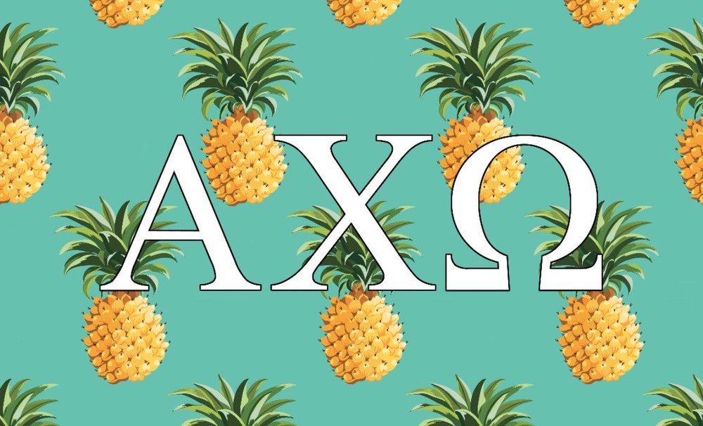 Alpha Chi Omega Sorority Flag-Pineapple-New!