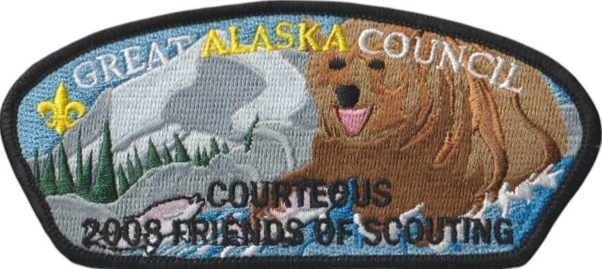 Great Alaska Council AK Courteous 2008 FOS CSP Black Bdr (AR6043)