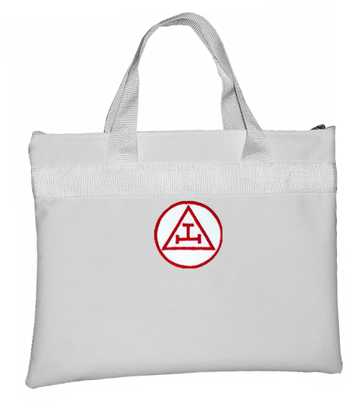 Royal Arch White Masonic Tote Bag Freemasons – Red White Round Triple Tau