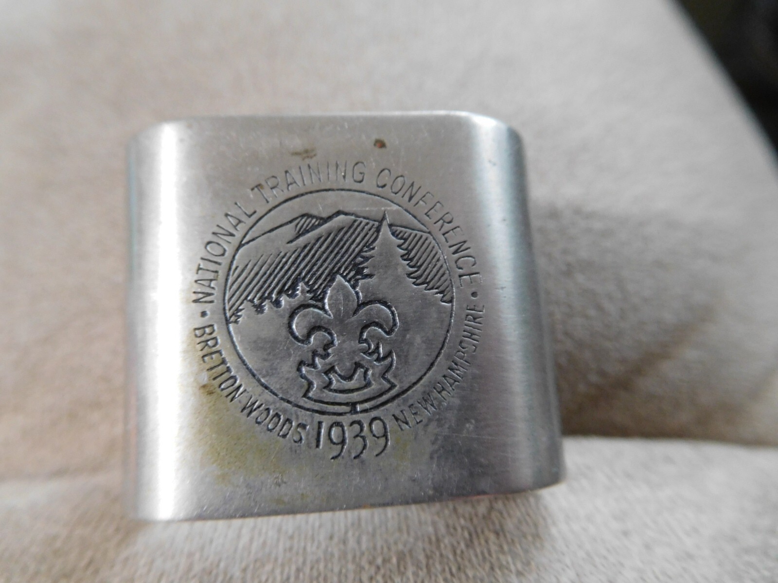 DT SCOUT BSA 1939 NATIONAL TRAINING CONFERENCE NC SLIDE WOGGLE BENTON WOODS NH !