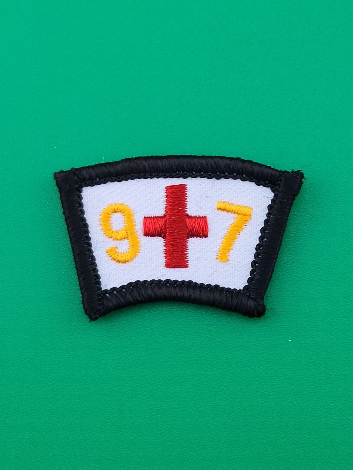 Red Cross 97 Black & White Rocker Segment Patch BSA Scouts America NEW