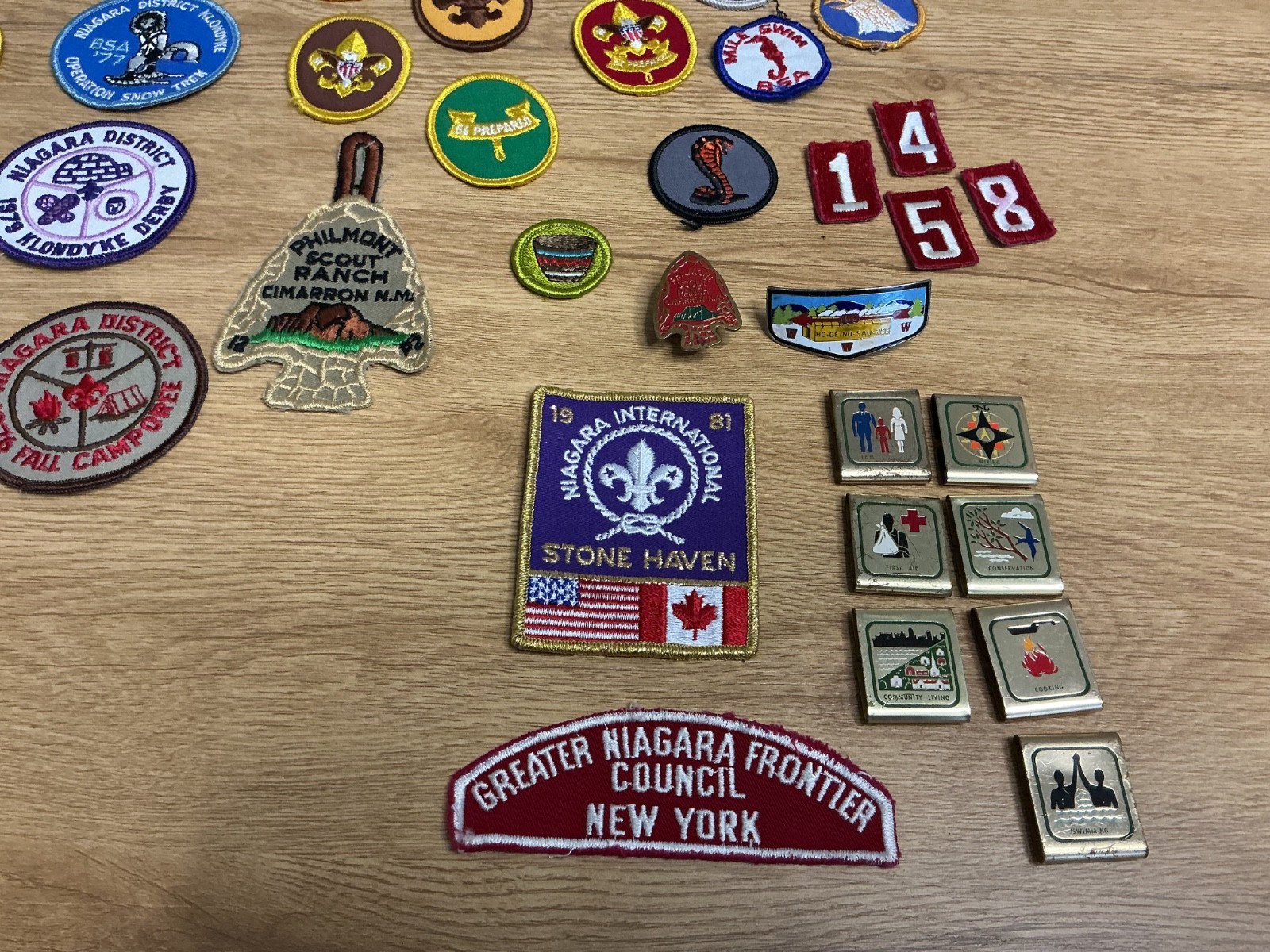 Various Boy Scouts of America Patches Belt Kerchief Slides Arrow Sash 1970’s