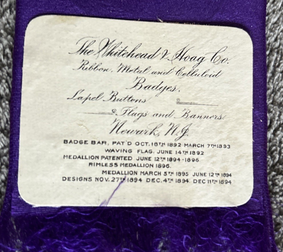 1896 Court Laconia Foresters of America Dover NH Annual Field Day Ribbon RARE
