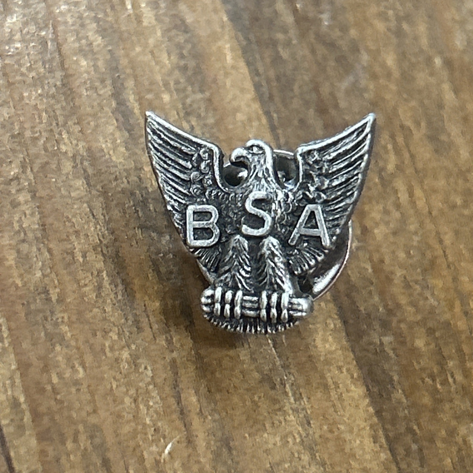 Vintage CFJ Eagle Rank Boy Scouts of America Uniform Sash Lapel Collar Pin