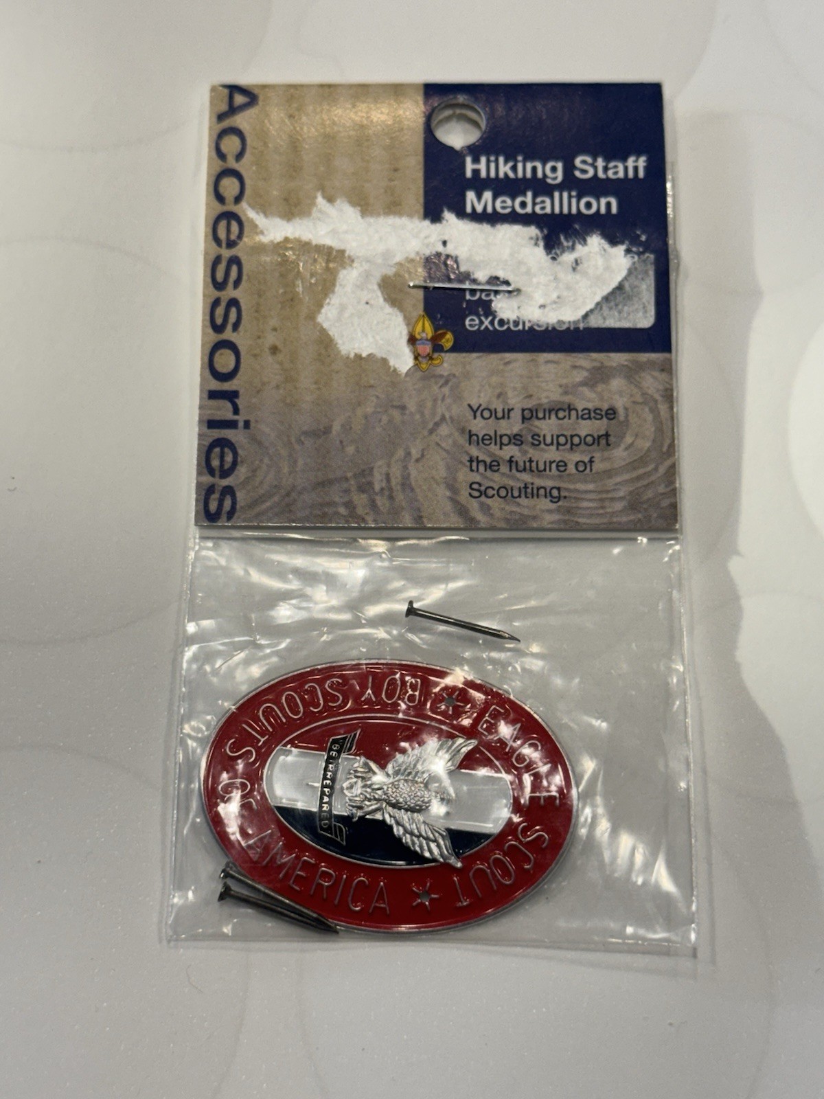 Boy Scouts of America Eagle Scout Hiking Staff Medallion NEW