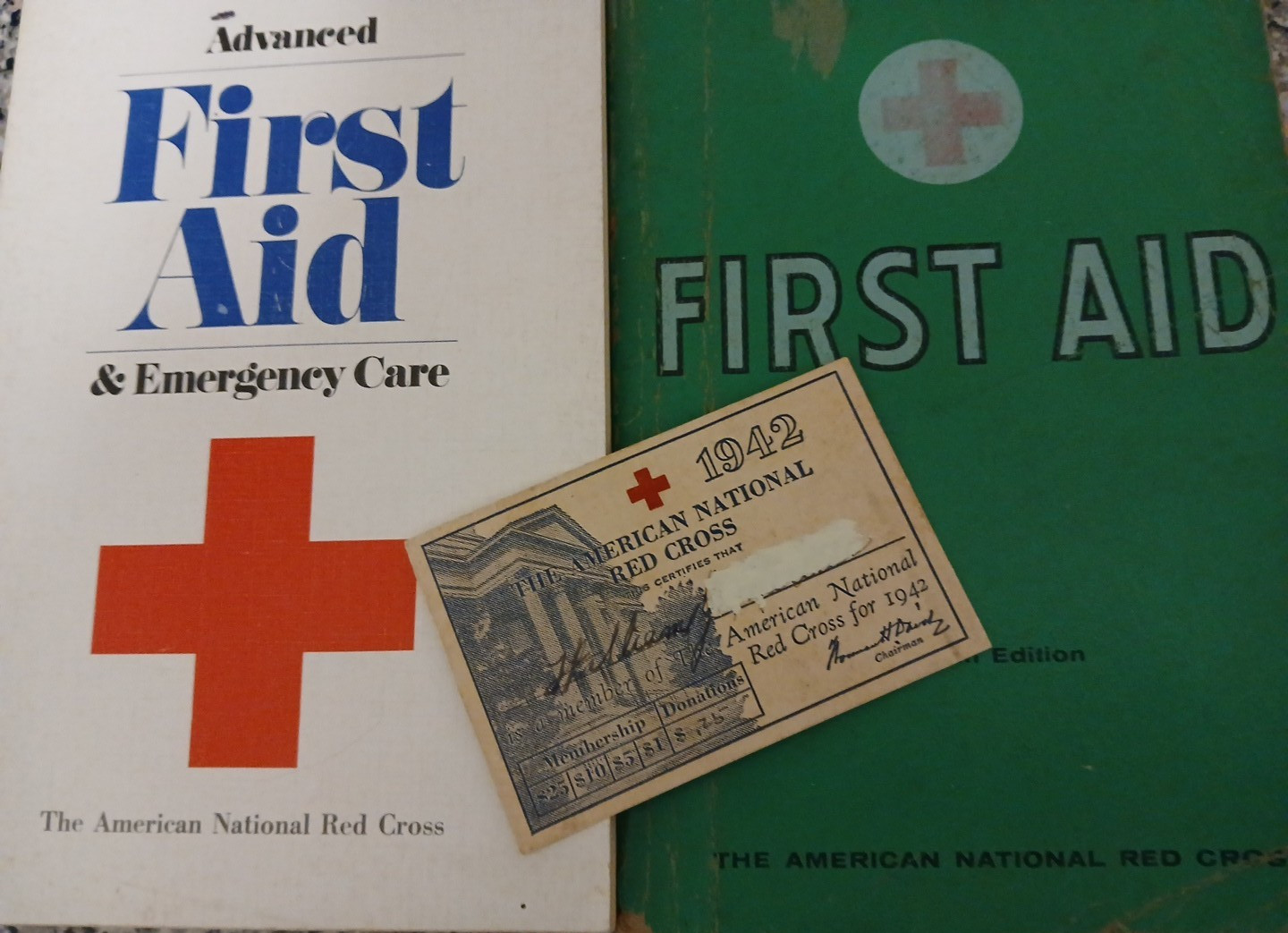 Choose 1 -3 American National Red Cross ITEMS-1957/73 BK/1942 Membership Card