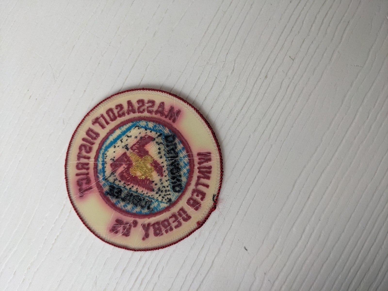 VTG 1985 MASSASOIT DISTRICT Boy Scout Winter Derby PATCH DP BSA Diamond Jubilee