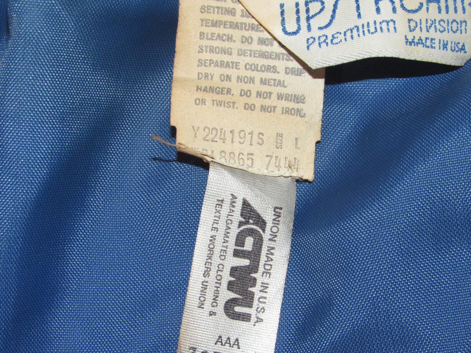 VTG INTERNATIONAL ASSOCIATION OF MACHINISTS & AEROSPACE WORKERS NYLON JACKET! L