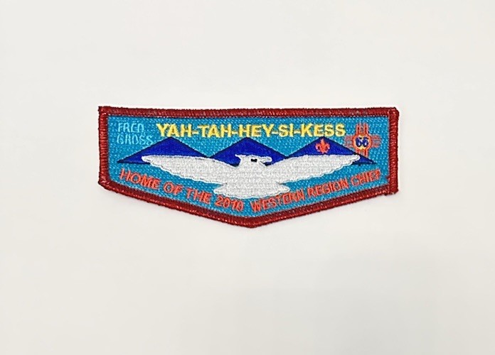 OA NATIONAL OFFICER FLAP PATCH 2010 WESTERN REGION CHIEF YAH-TAH-HEY-SI-KESS