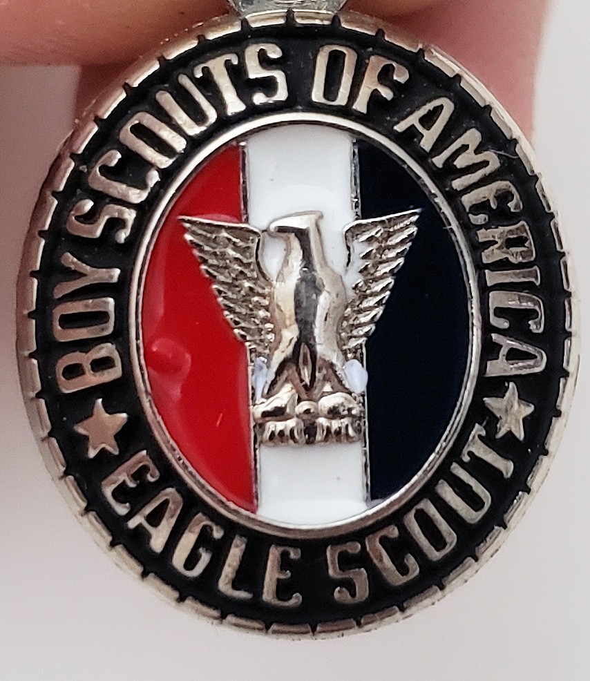 Vintage Boy Scout of America Eagle Scout Medal or Charm for Necklace or Bracelet