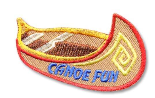 Girl Boy Cub CANOE FUN Canoeing Trip Tour Patch Crests Badges SCOUT GUIDE river