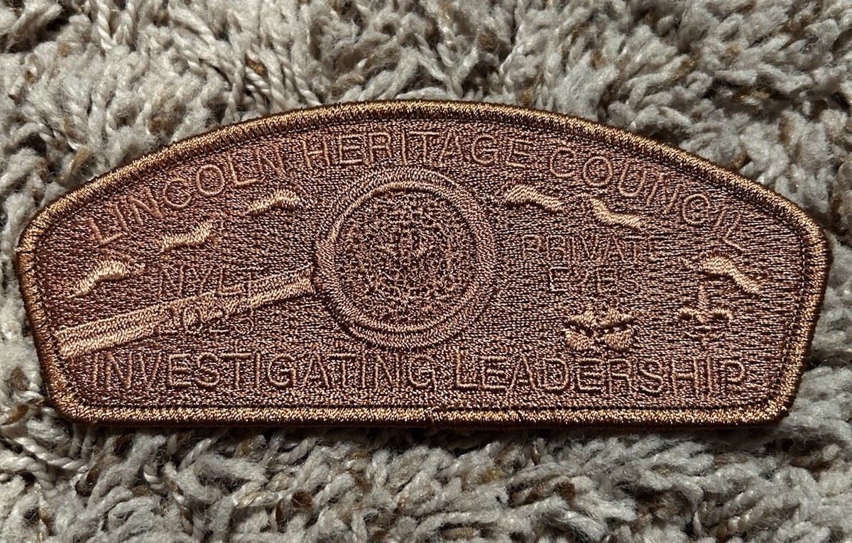 Lincoln Heritage Council 2023 NYLT Fundraiser CSP Patch Boy Scout