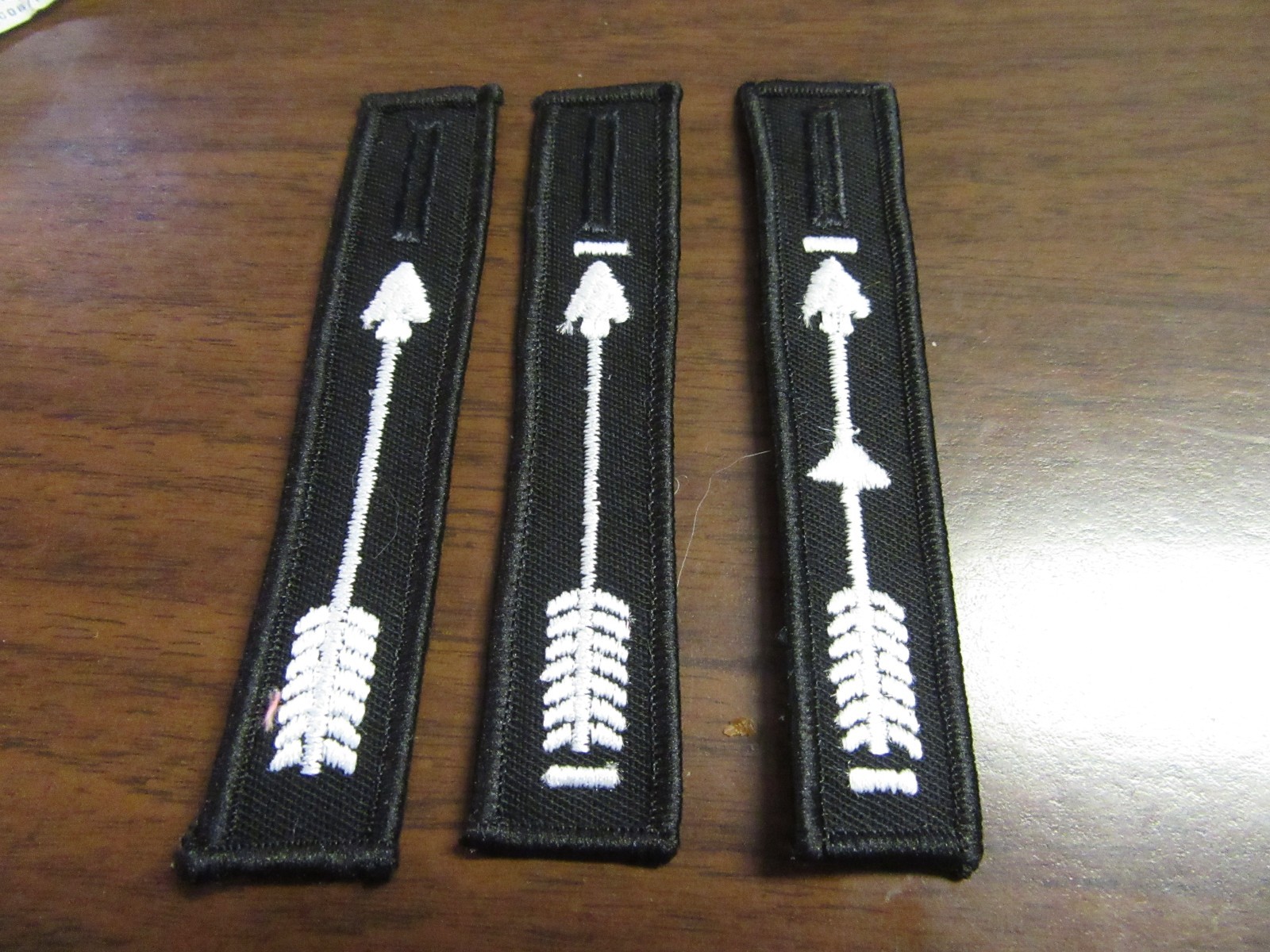 OA Ordeal, Brotherhood & Vigil Sash Pocket Dangles, 4 Inch Long Black &White c92