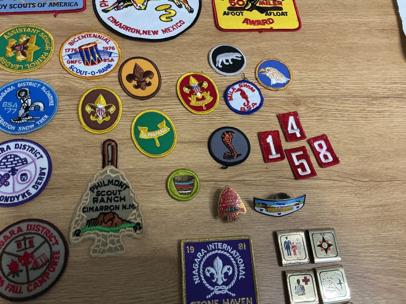 Various Boy Scouts of America Patches Belt Kerchief Slides Arrow Sash 1970’s