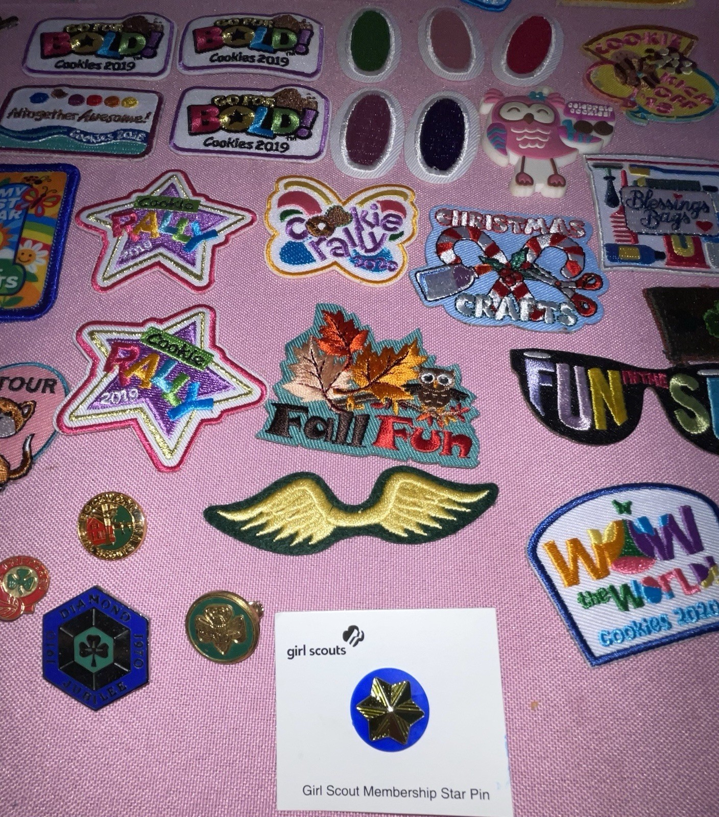 VTG Lot 35+ Girl Scouts Patches & Merit Badges Cookies Camping & More