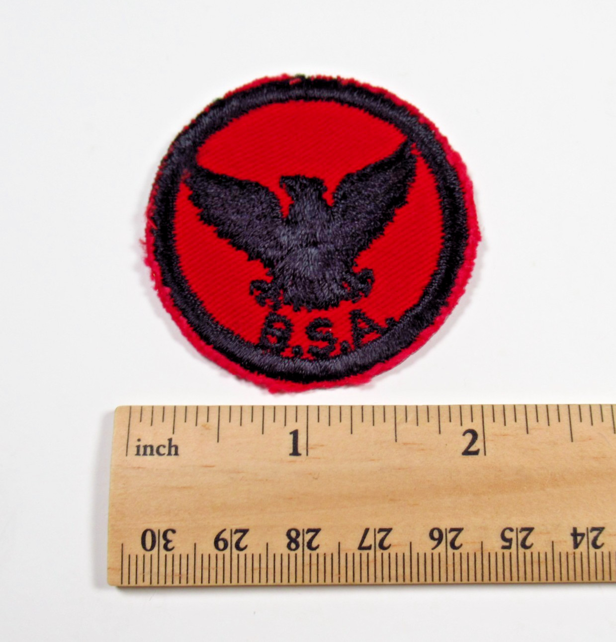 BSA Flying Eagle Patrol Patch Red Black Embroidered Boy Scouts Insignia Vintage