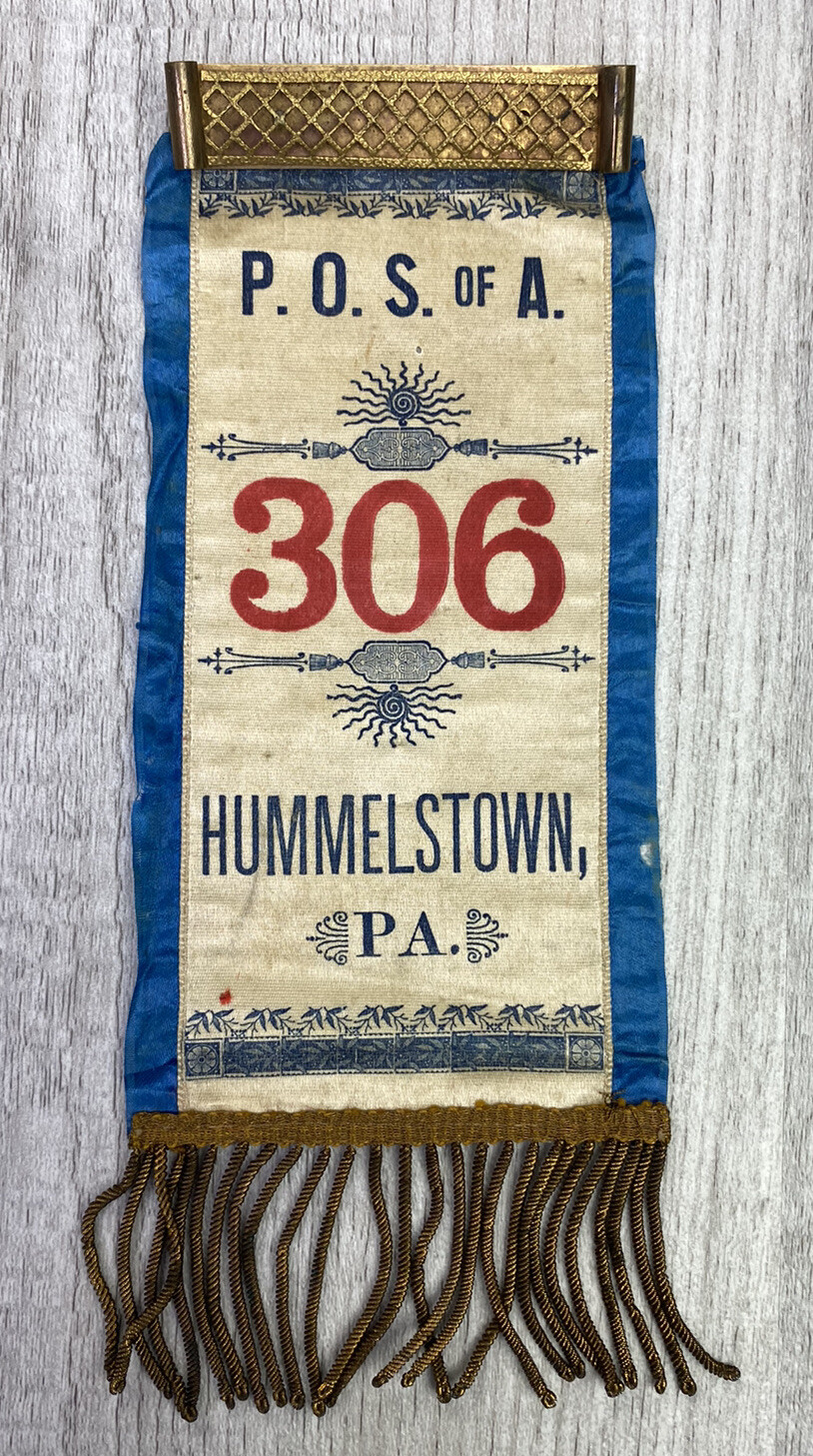 Vintage Camp 306 Patriotic Order Sons of America Ribbon Hummeltown Pennsylvania
