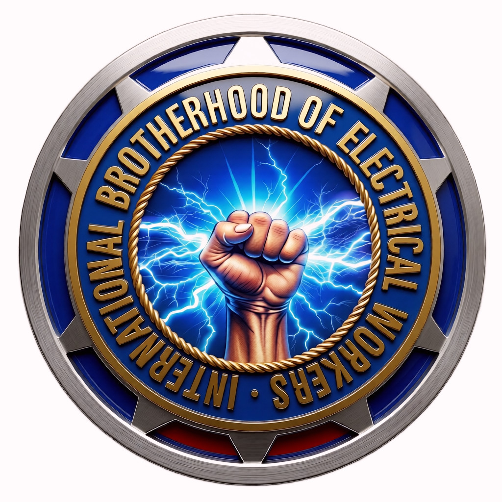 IBEW Union Electrician – “ONE OF A KIND FIST” – 5 Total 3″ Decal / Stickers