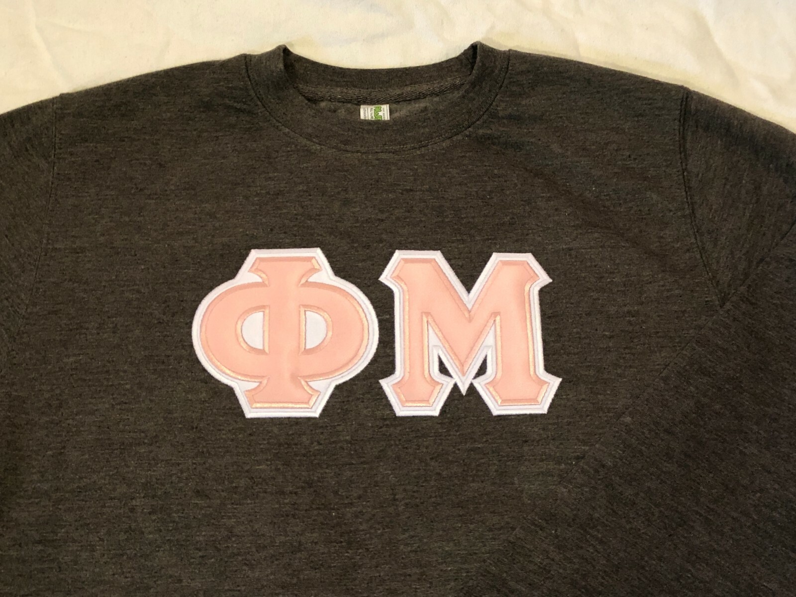 Phi Mu size Small crew sweatshirt midweight fleece cotton blend