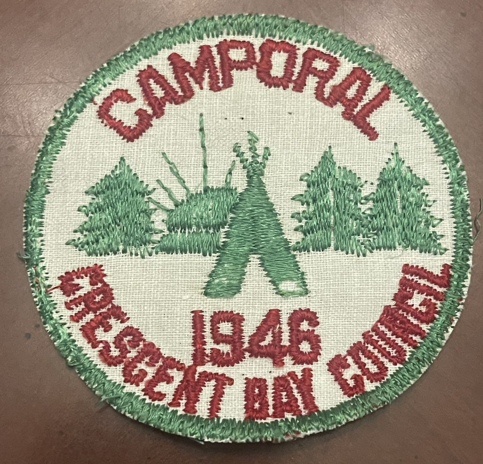 1946 Crescent Bay Area Council Camporee Patch Tamet 225 Boy Scout California