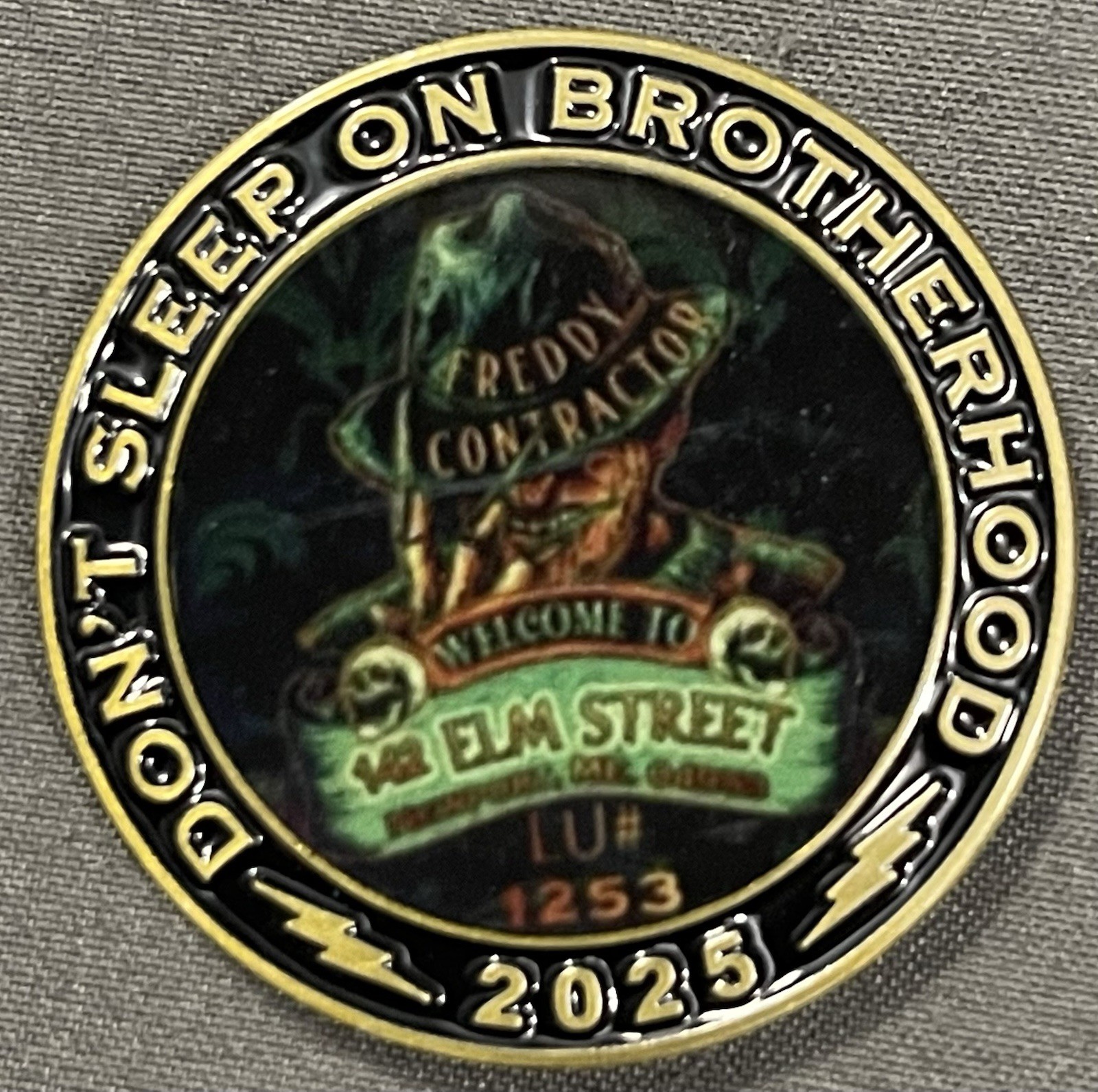 IBEW Local 1253 Challenge Coin Newport Maine Freddy Krueger Elm Street
