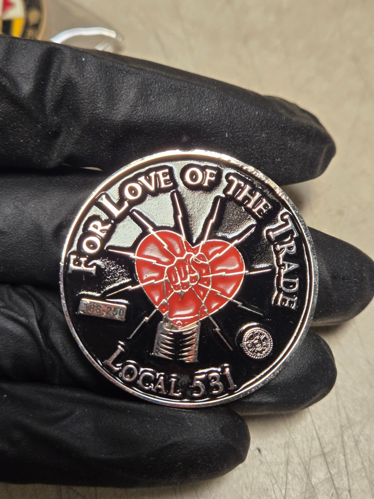IBEW Local 531 Challenge Coin La Porte Indiana For The Love Of The Trade