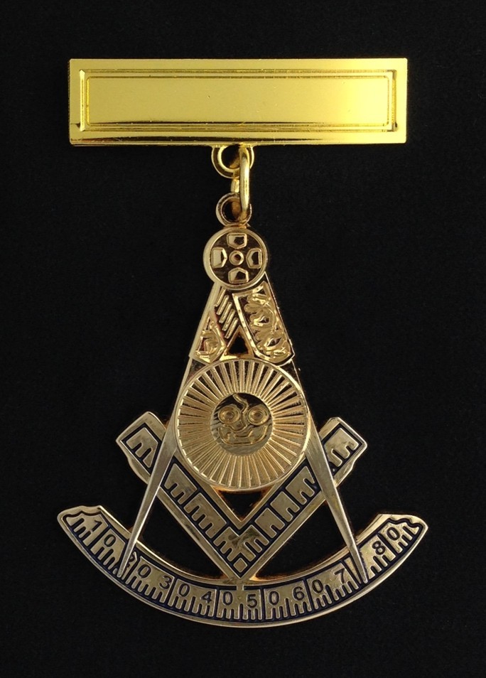 Masonic Past Master’s Jewel with Engraving Bar (PM3-PB)