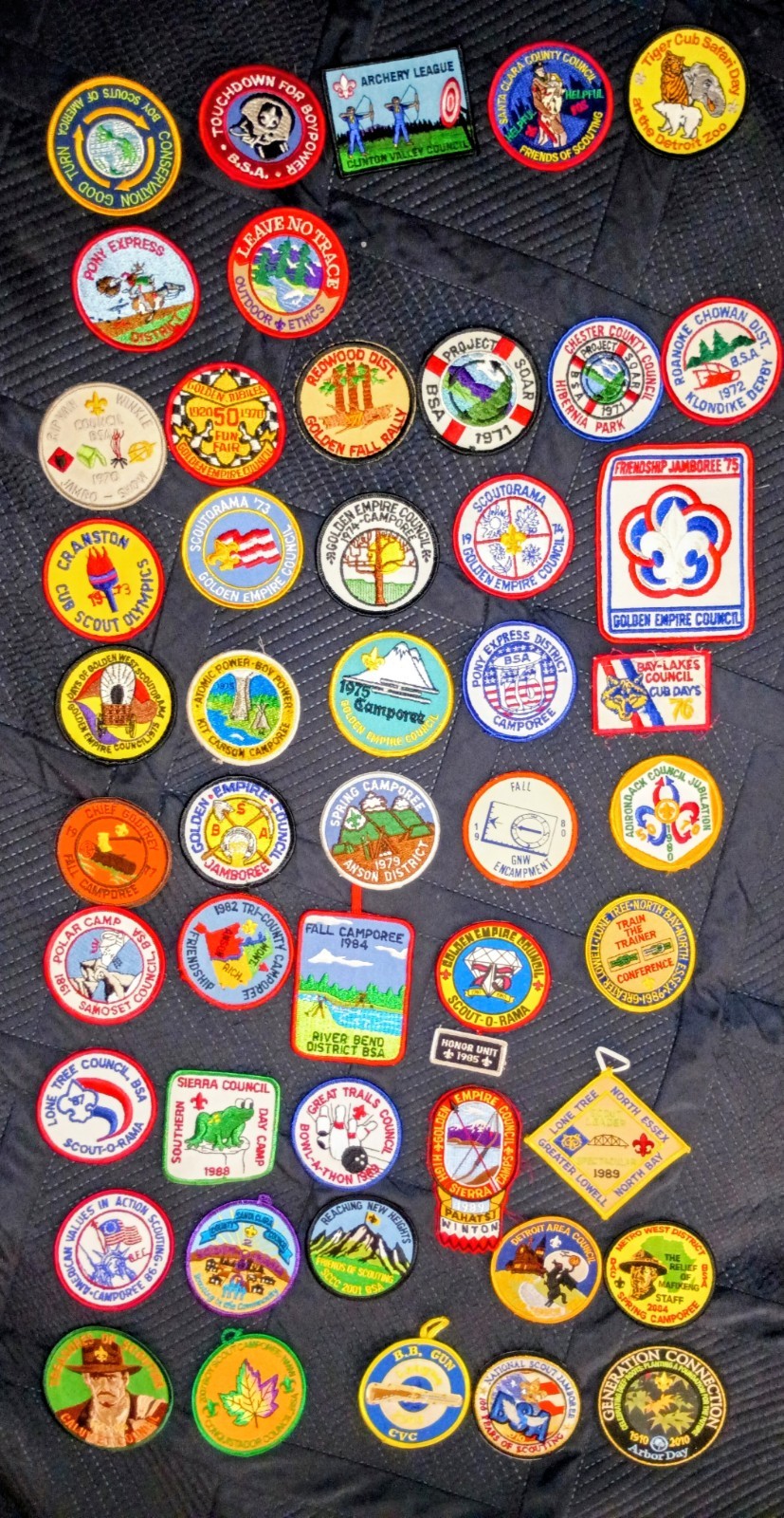 Vintage Lot of 49 Boy Scouts of America Patches 1970’s – 2010 Lot 1