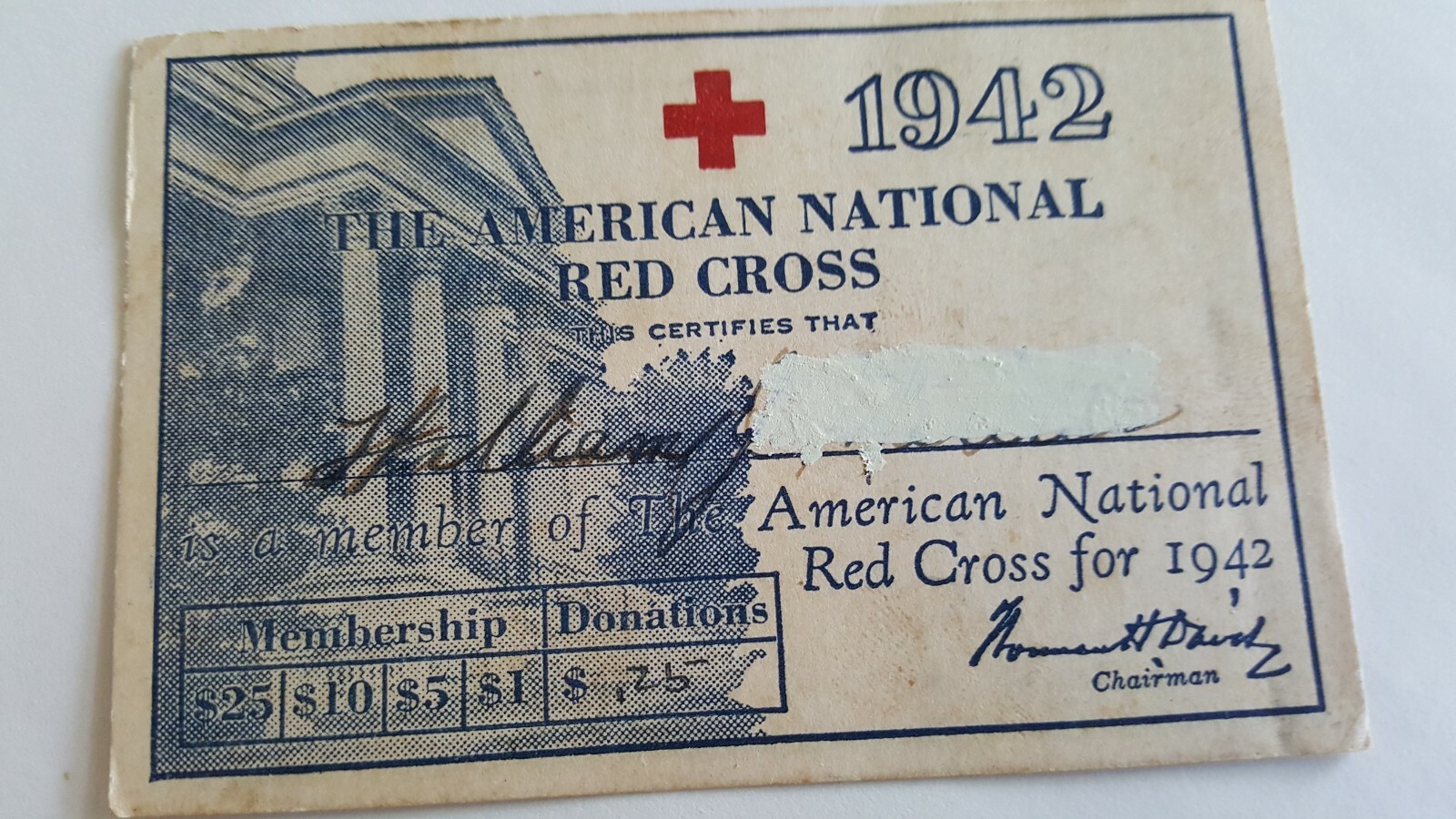 Choose 1 -3 American National Red Cross ITEMS-1957/73 BK/1942 Membership Card