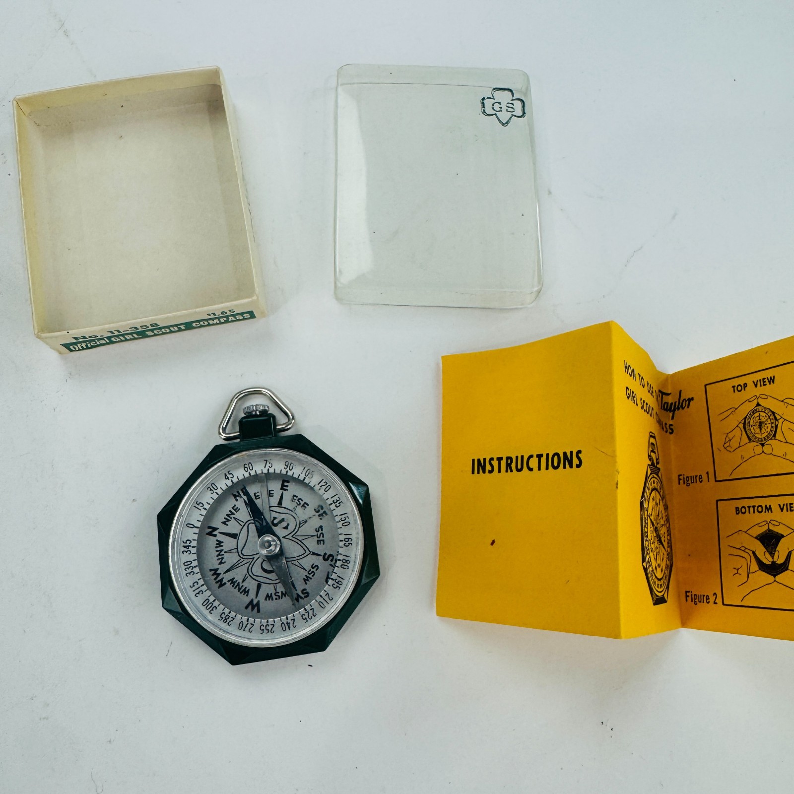 VTG Official Girl Scout Compass NO 11-358 In Origional Box and Instructions