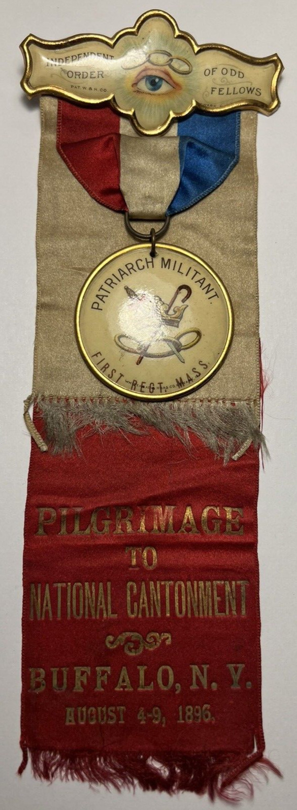 *VERY RARE* 1896 Antique IOOF Patriarch Militant 1st. Reg. Mass Pilgrimage NY