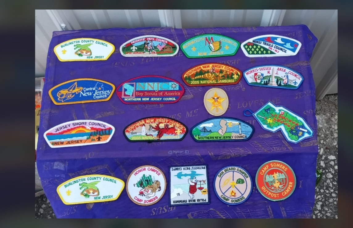 VINTAGE BOY SCOUTS OF AMERICA (BSA) NEW JERSEY COUNCIL & JAMBOREE PATCH LOT-16