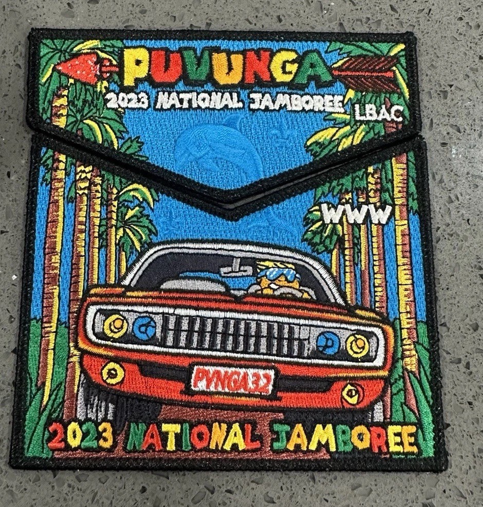 2023 National Jamboree Long Beach Area Council OA PUVUNGA 32 Trader 2 Piece Set