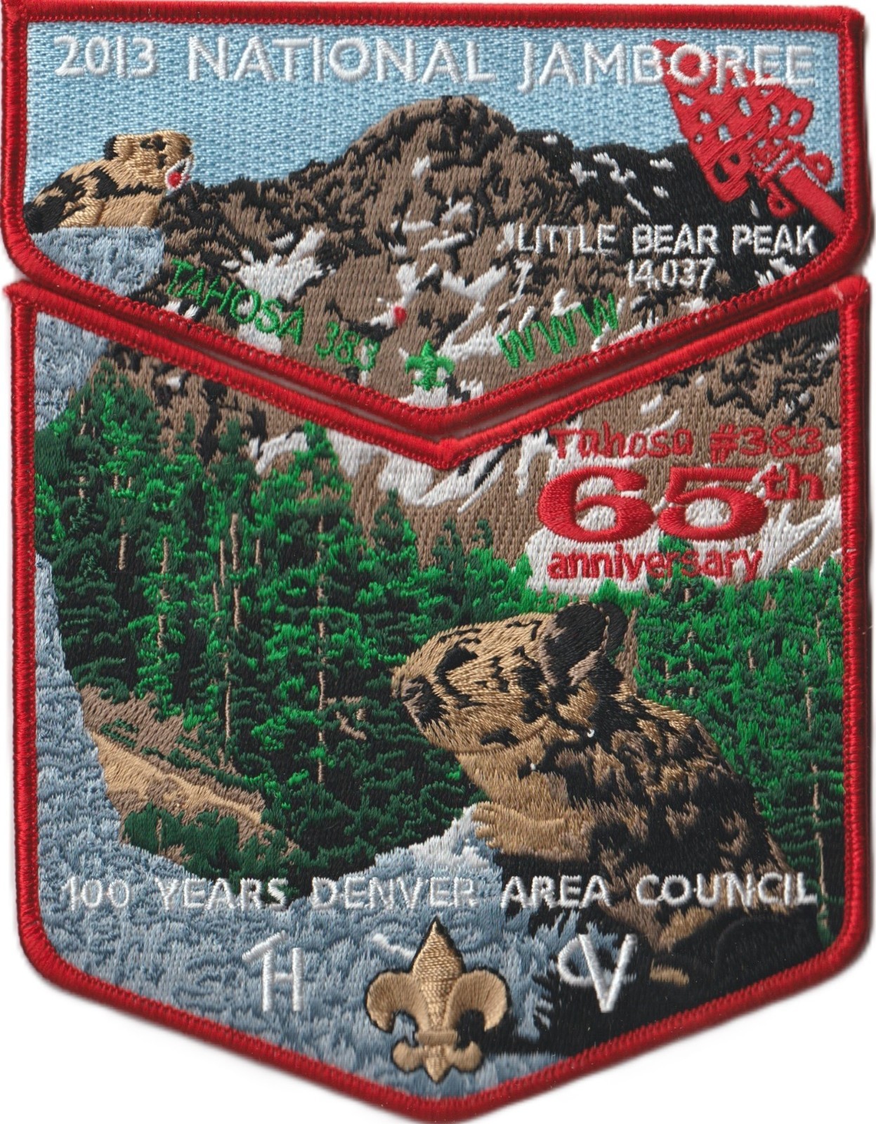 Tahosa Lodge 383 CO 2013 Jamboree Flap Set Red Bdr (AR6824)